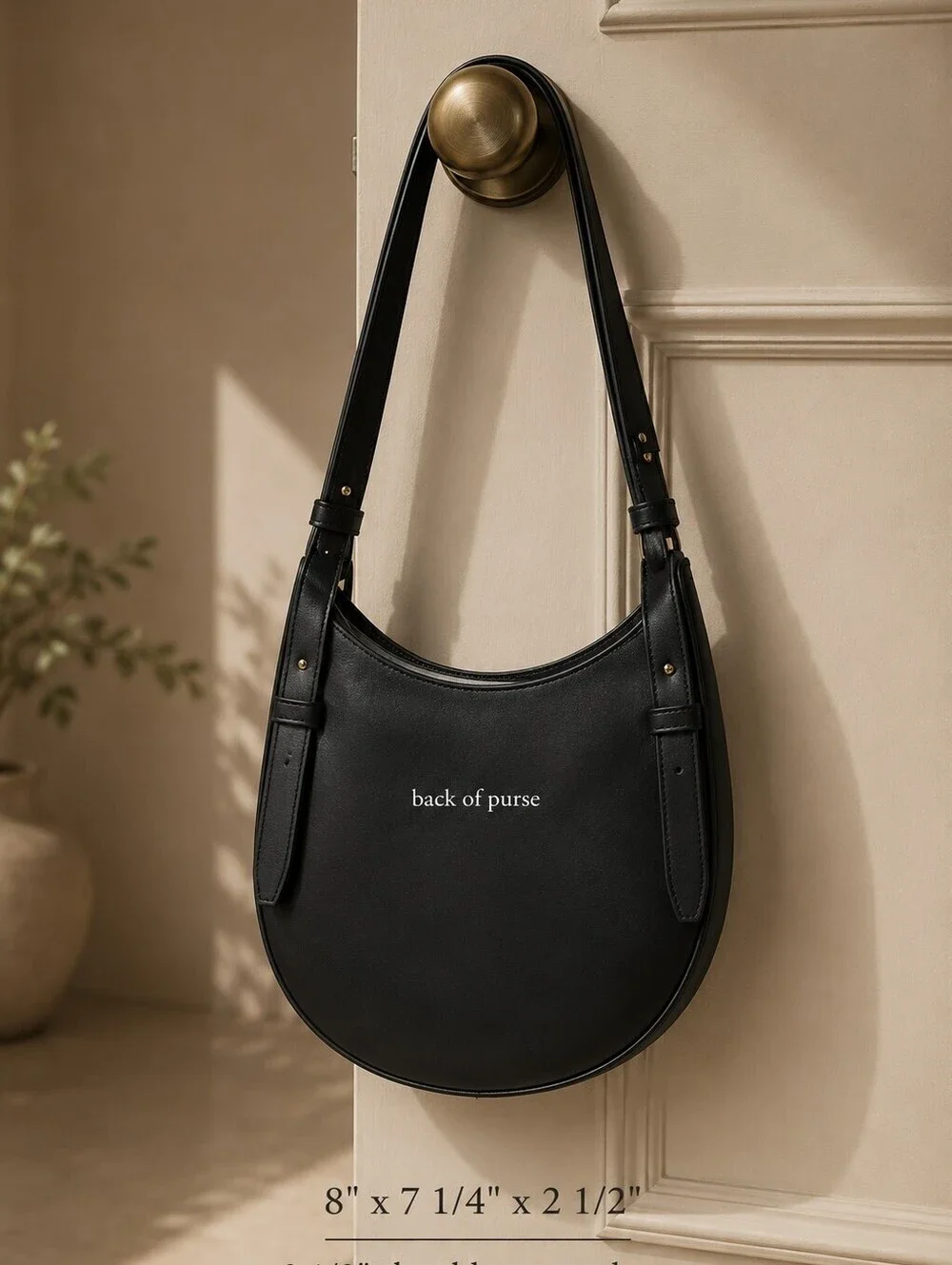 Coperni Mini Belt Strap Leather Hobo Bag Black Shoulder Bag NWT